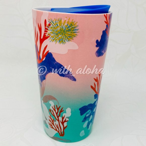 🧨SALE 🌊🏝Starbucks🐠 Coral Ceramic Mug - Picture 2 of 5